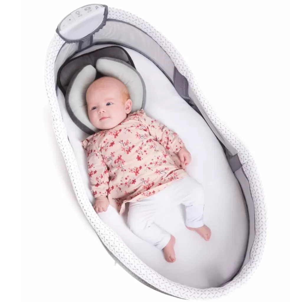 vidaXL Meubelen Voor Baby'S & Peuters>Bo Jungle B-Babyslaper Met Verlichting Opvouwbaar Grijs