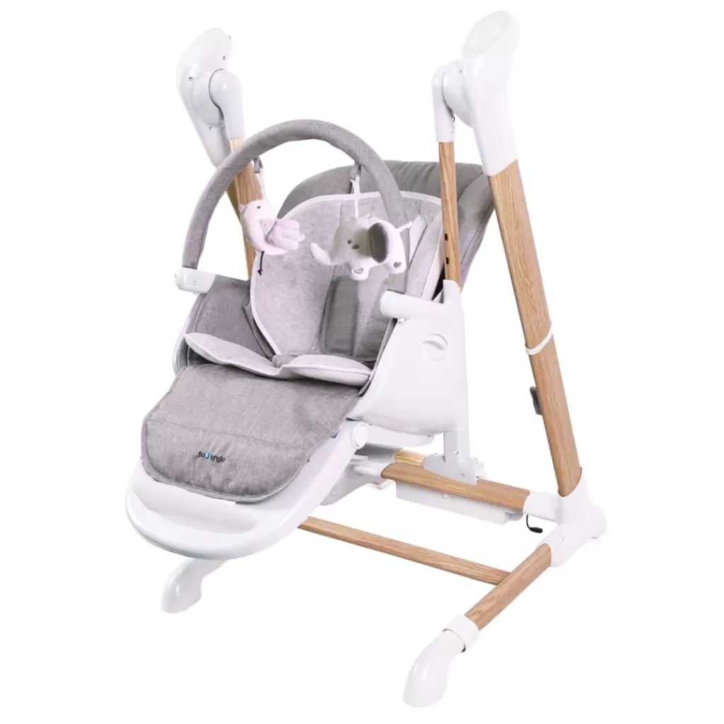 vidaXL Meubelen Voor Baby'S & Peuters>Bo Jungle Kinderstoel B-Swinging 2-In-1 Hout Wit