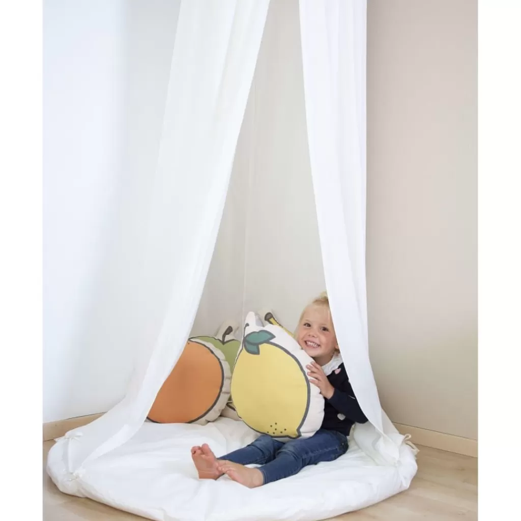 vidaXL Meubelen Voor Baby'S & Peuters>Childhome Bedhemeltent Hangend Met Speelmat Gebroken Wit