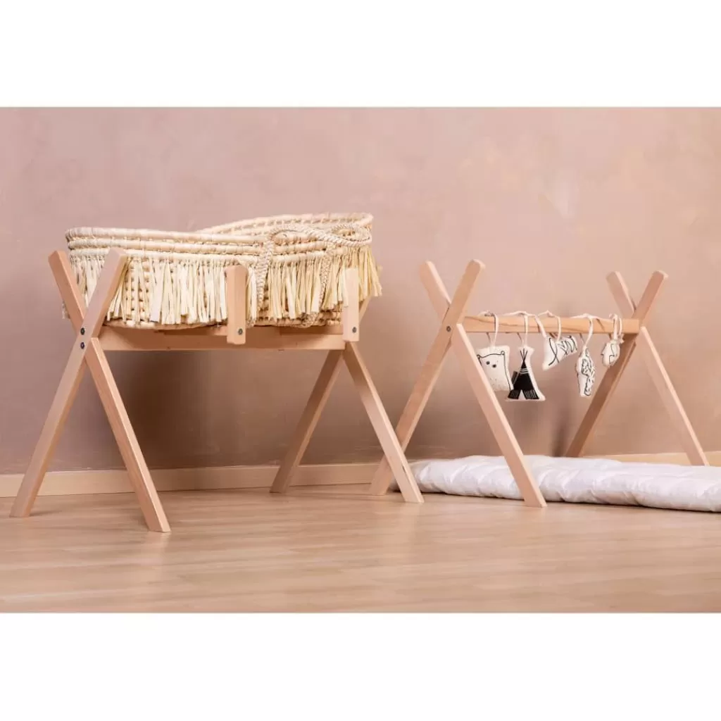 vidaXL Meubelen Voor Baby'S & Peuters>Childhome Standaard Voor Mozesmand Play & Gym Tipi Naturel