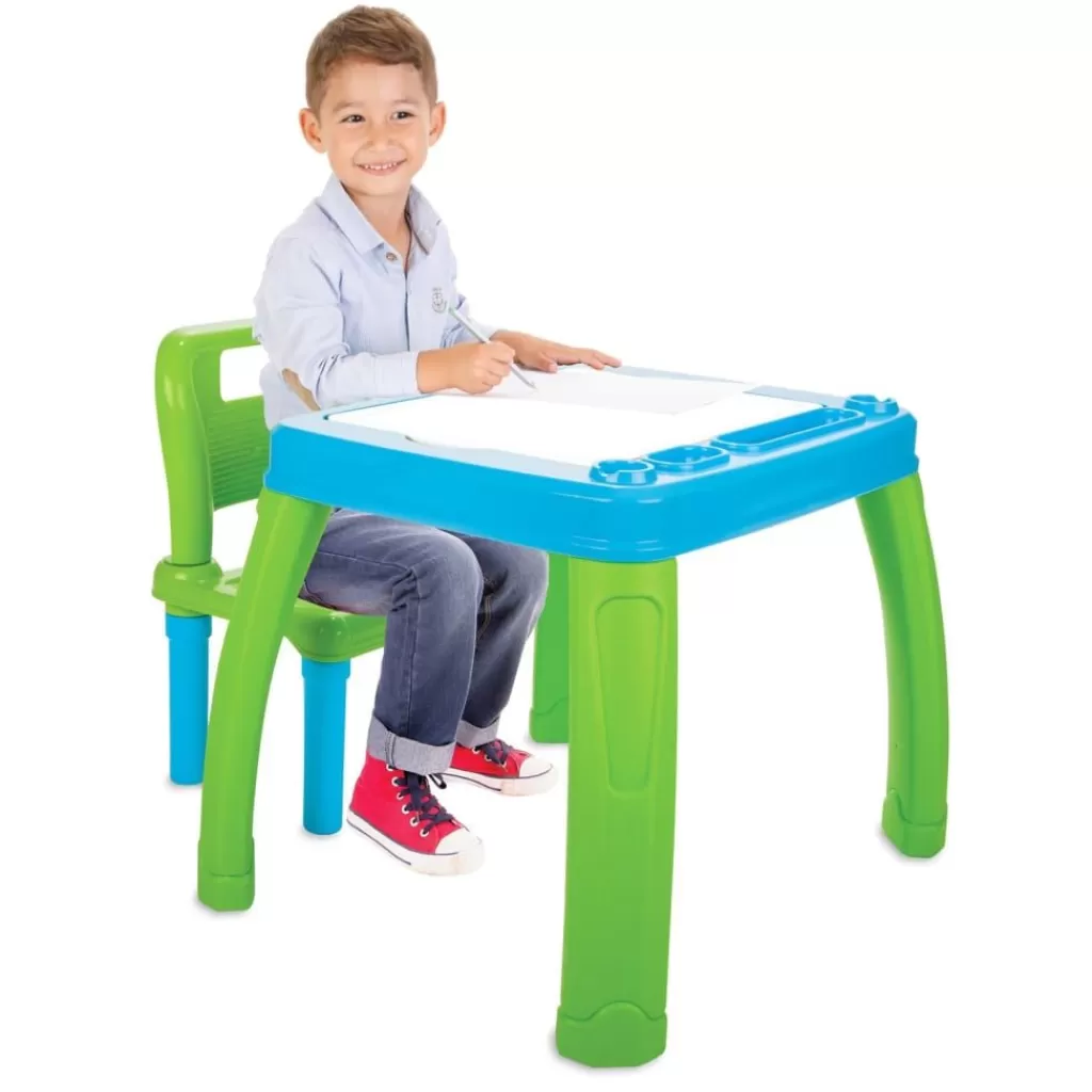 vidaXL Meubelen Voor Baby'S & Peuters>Jamara 2-Delige Kindermeubelset Lets Study Blauw