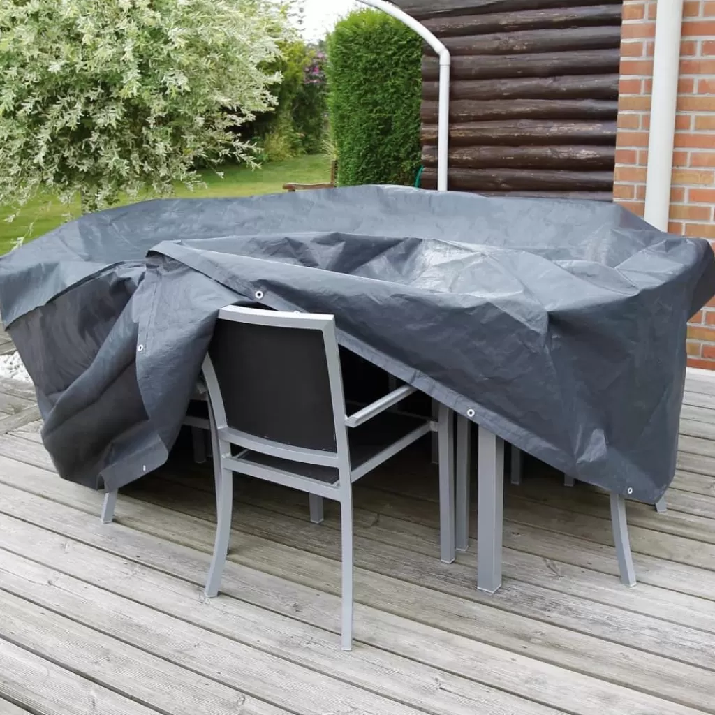 vidaXL Accessoires Voor Tuinmeubelen>Nature Tuinmeubelhoes Voor Rechthoekige Tafel 170X130X70 Cm