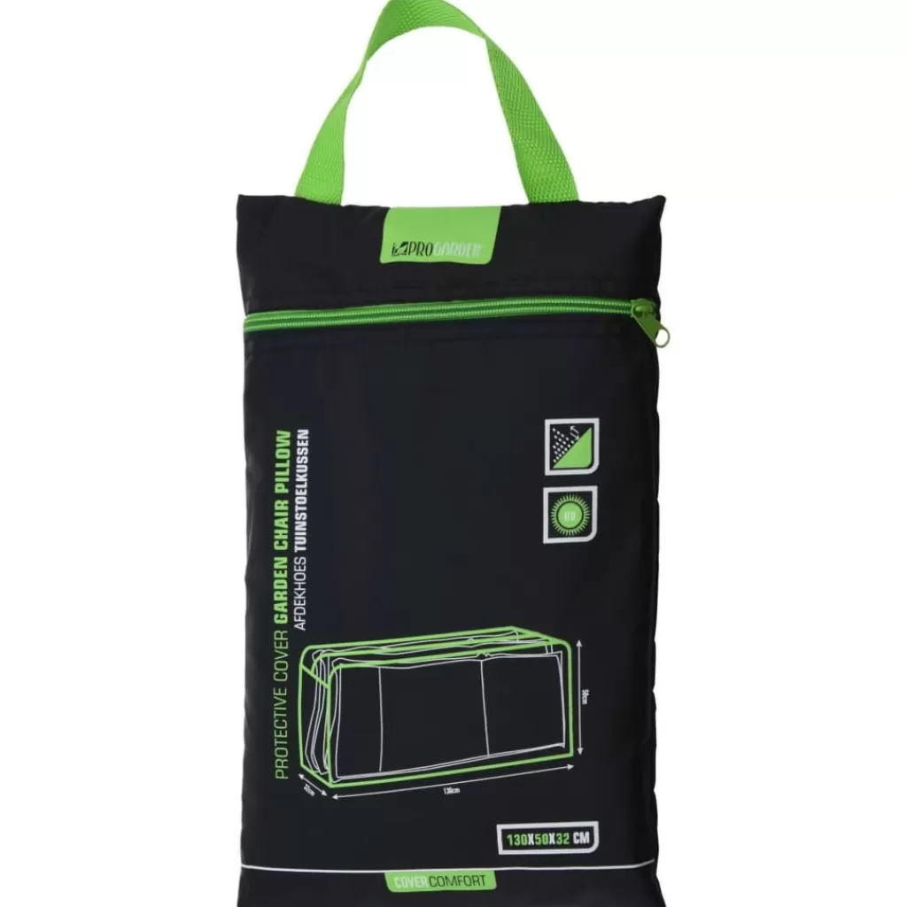 vidaXL Accessoires Voor Tuinmeubelen>Progarden Hoes Voor Tuinstoelkussen 130X32X50 Cm Zwart