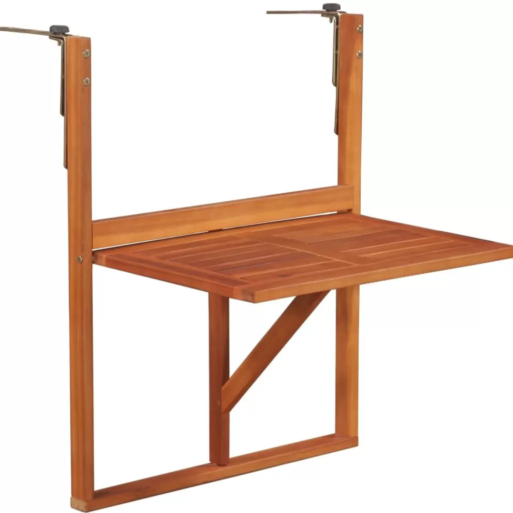 vidaXL Tuinmeubelen> Balkontafel Hangend 64,5X44X80 Cm Massief Acaciahout