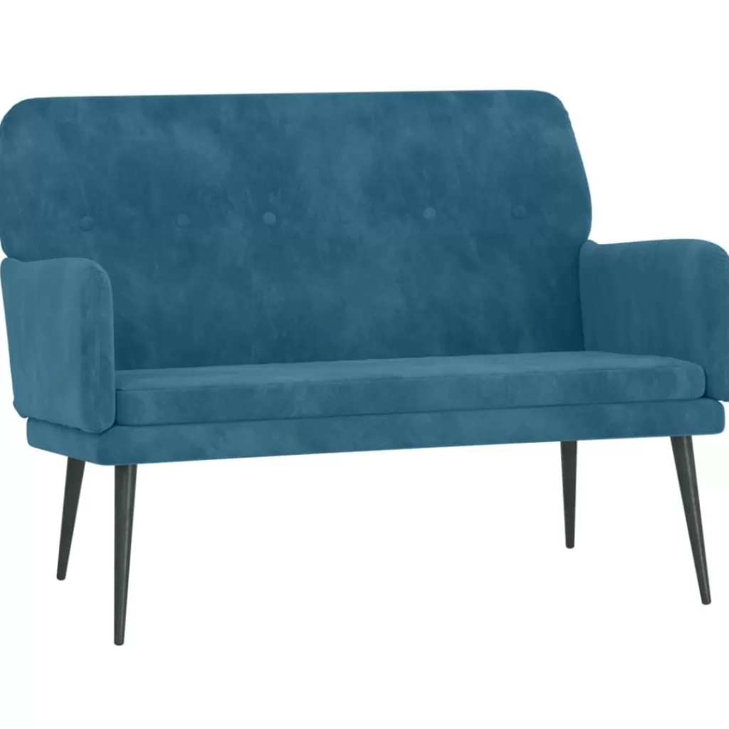 vidaXL Bankjes> Bankje 108X79X79 Cm Fluweel Blauw