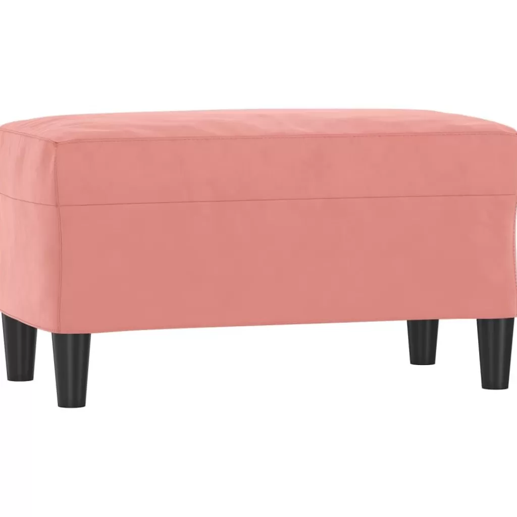 vidaXL Bankjes> Bankje 70X35X41 Cm Fluweel Roze