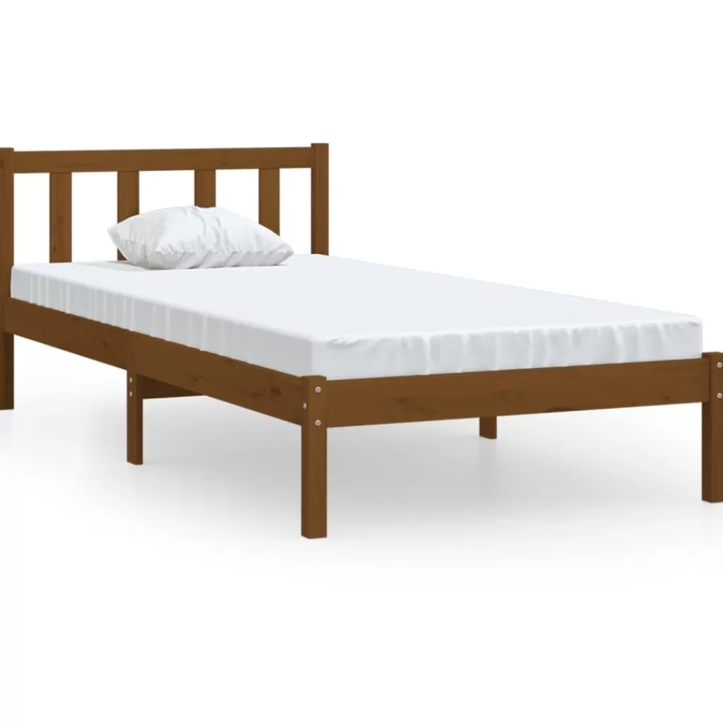 vidaXL Bedden & Accessoires> Bedframe Massief Grenenhout Honingbruin 100X200 Cm