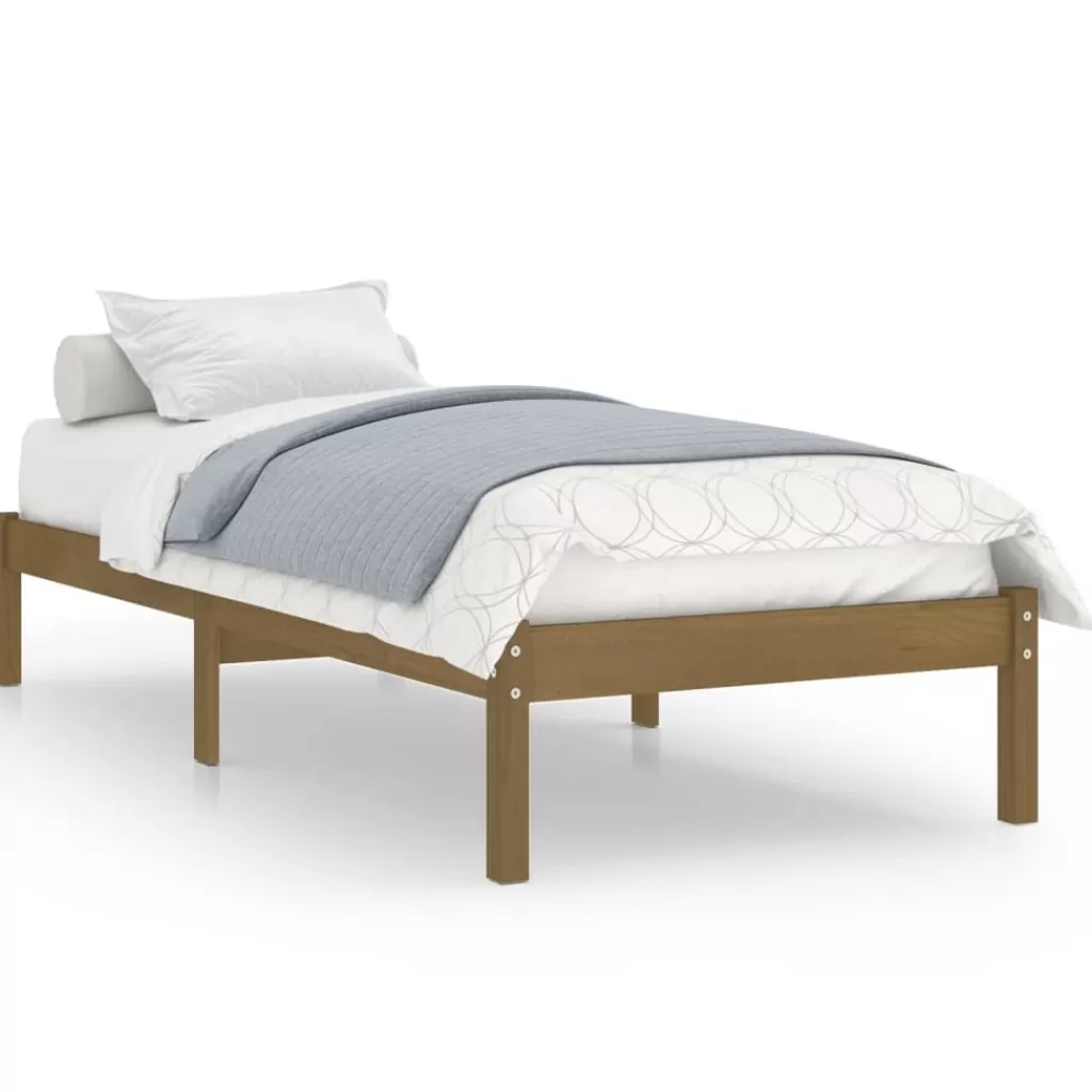 vidaXL Bedden & Accessoires> Bedframe Massief Grenenhout Honingbruin 90X200 Cm