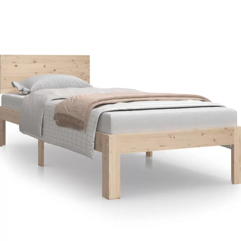 vidaXL Bedden & Accessoires> Bedframe Massief Hout 75X190 Cm Small Single