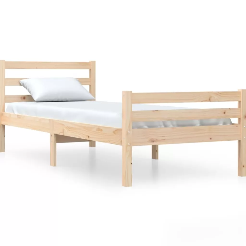 vidaXL Bedden & Accessoires> Bedframe Massief Hout 75X190 Cm Small Single