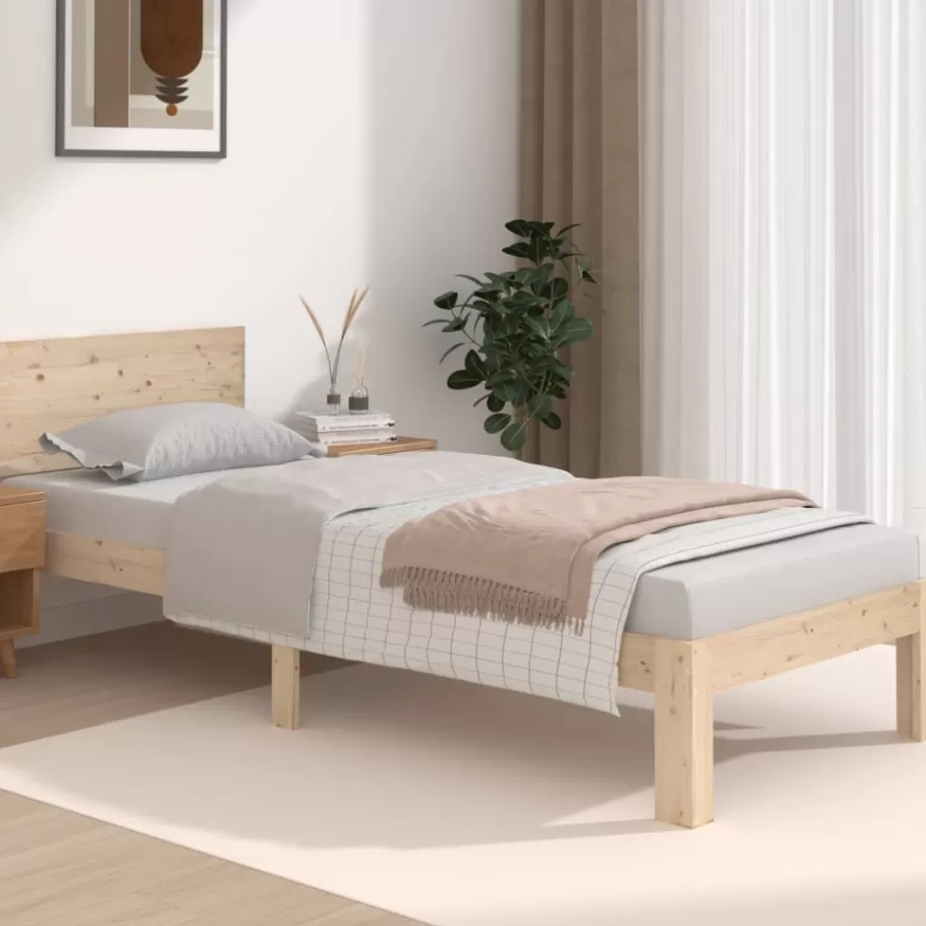 vidaXL Bedden & Accessoires> Bedframe Massief Hout 75X190 Cm Small Single