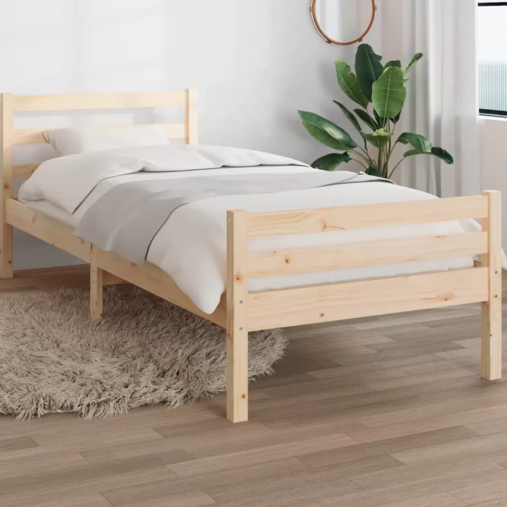 vidaXL Bedden & Accessoires> Bedframe Massief Hout 75X190 Cm Small Single