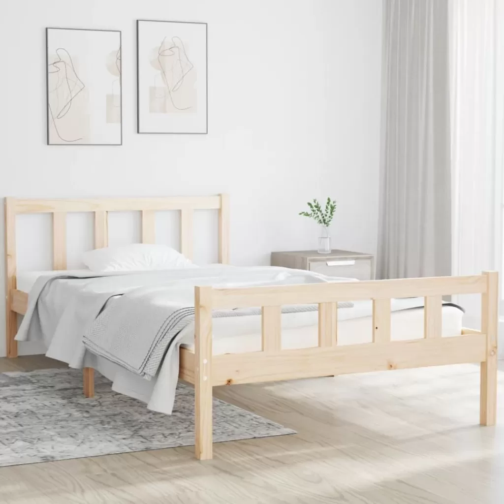 vidaXL Bedden & Accessoires> Bedframe Massief Hout 90X200 Cm