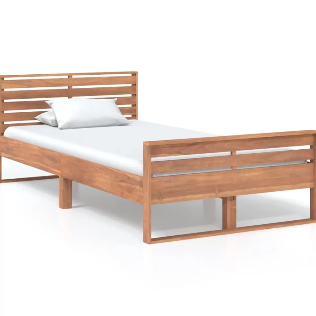 vidaXL Bedden & Accessoires> Bedframe Massief Teakhout 100X200 Cm