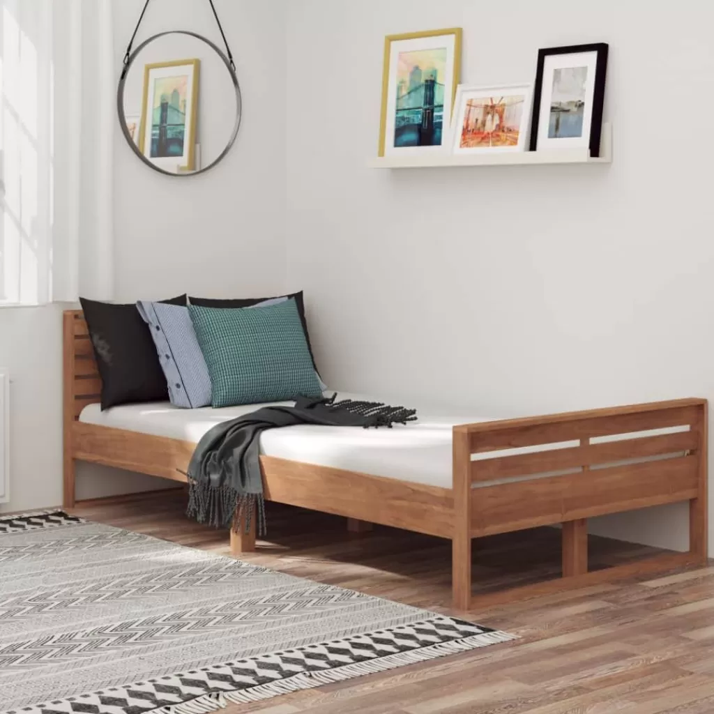 vidaXL Bedden & Accessoires> Bedframe Massief Teakhout 100X200 Cm