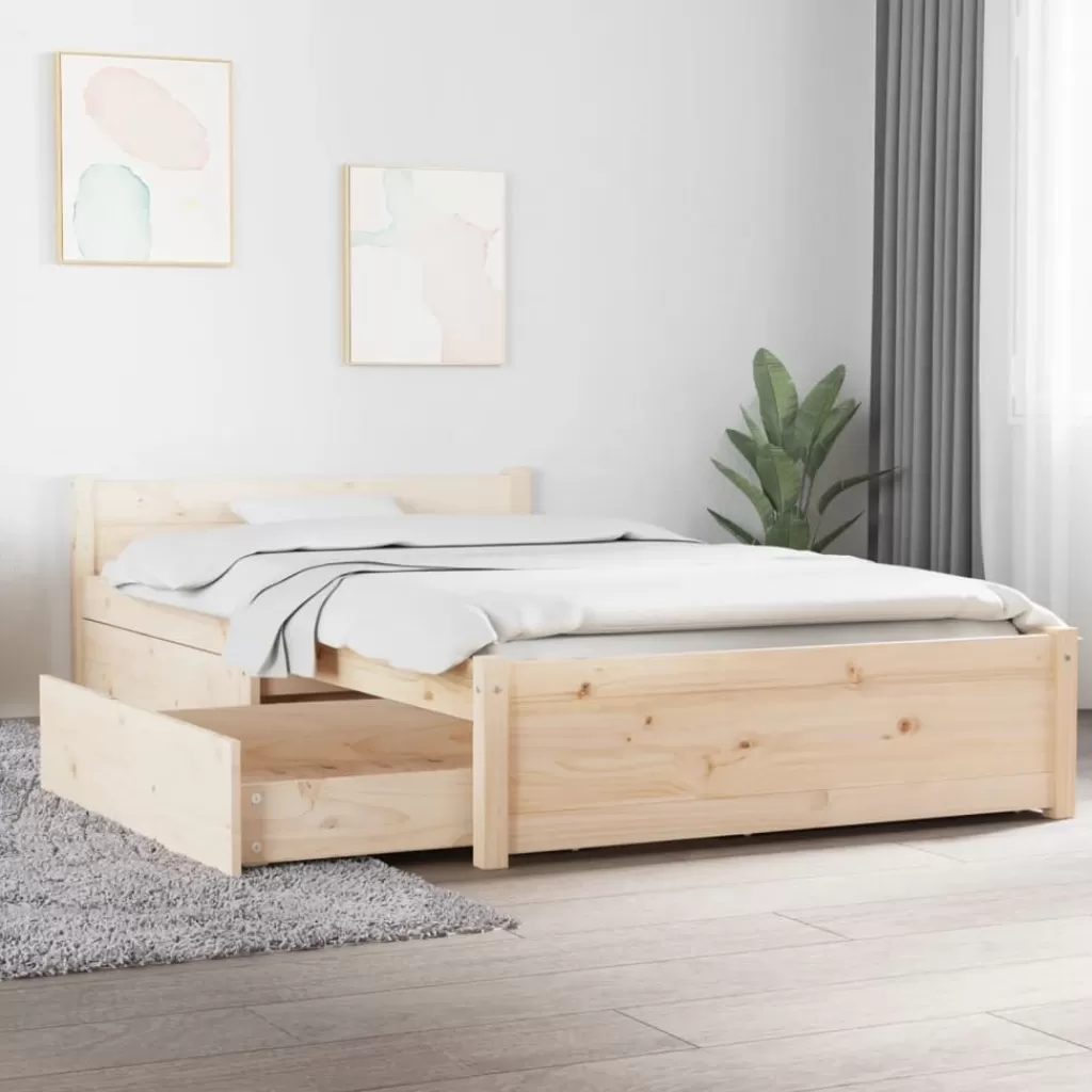 vidaXL Bedden & Accessoires> Bedframe Met Lades 100X200 Cm