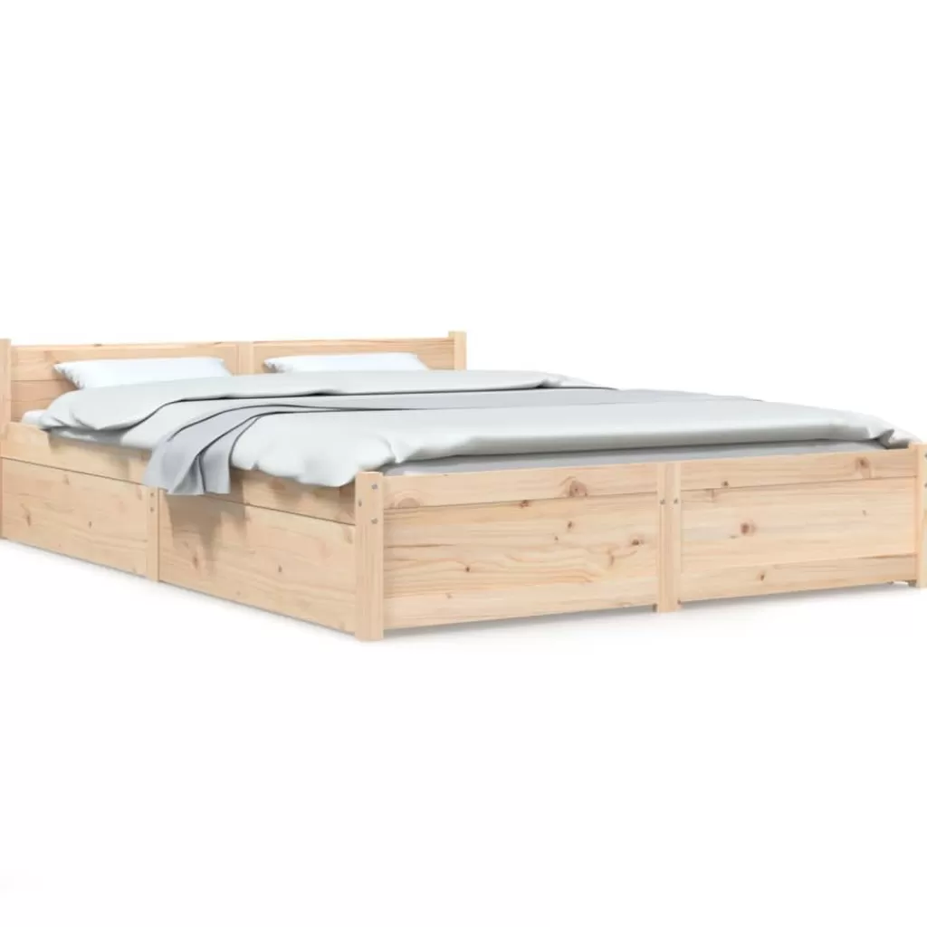 vidaXL Bedden & Accessoires> Bedframe Met Lades 120X200 Cm