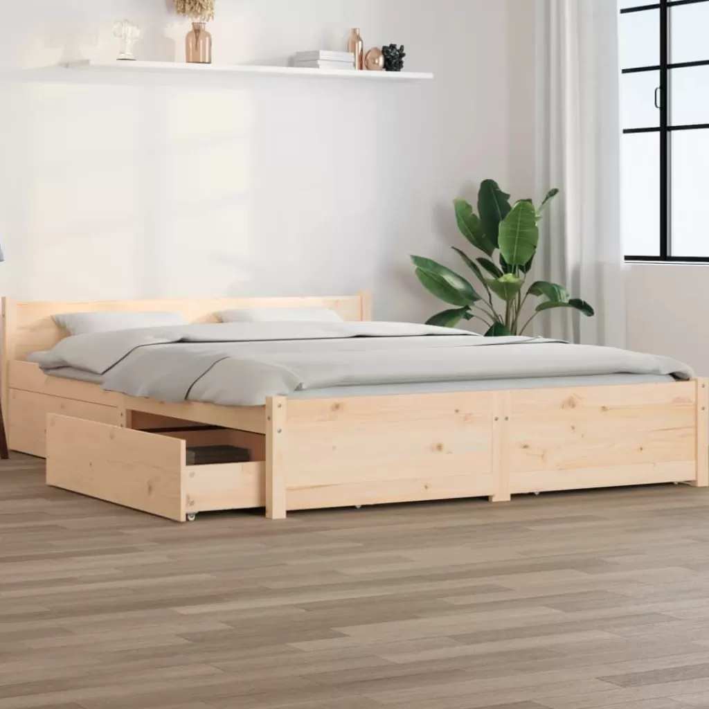 vidaXL Bedden & Accessoires> Bedframe Met Lades 120X200 Cm