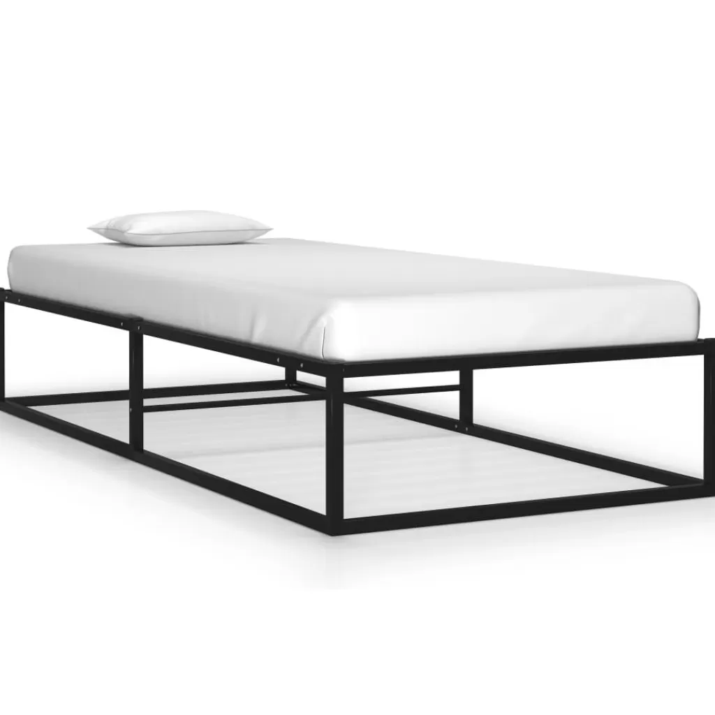 vidaXL Bedden & Accessoires> Bedframe Metaal Zwart 100X200 Cm