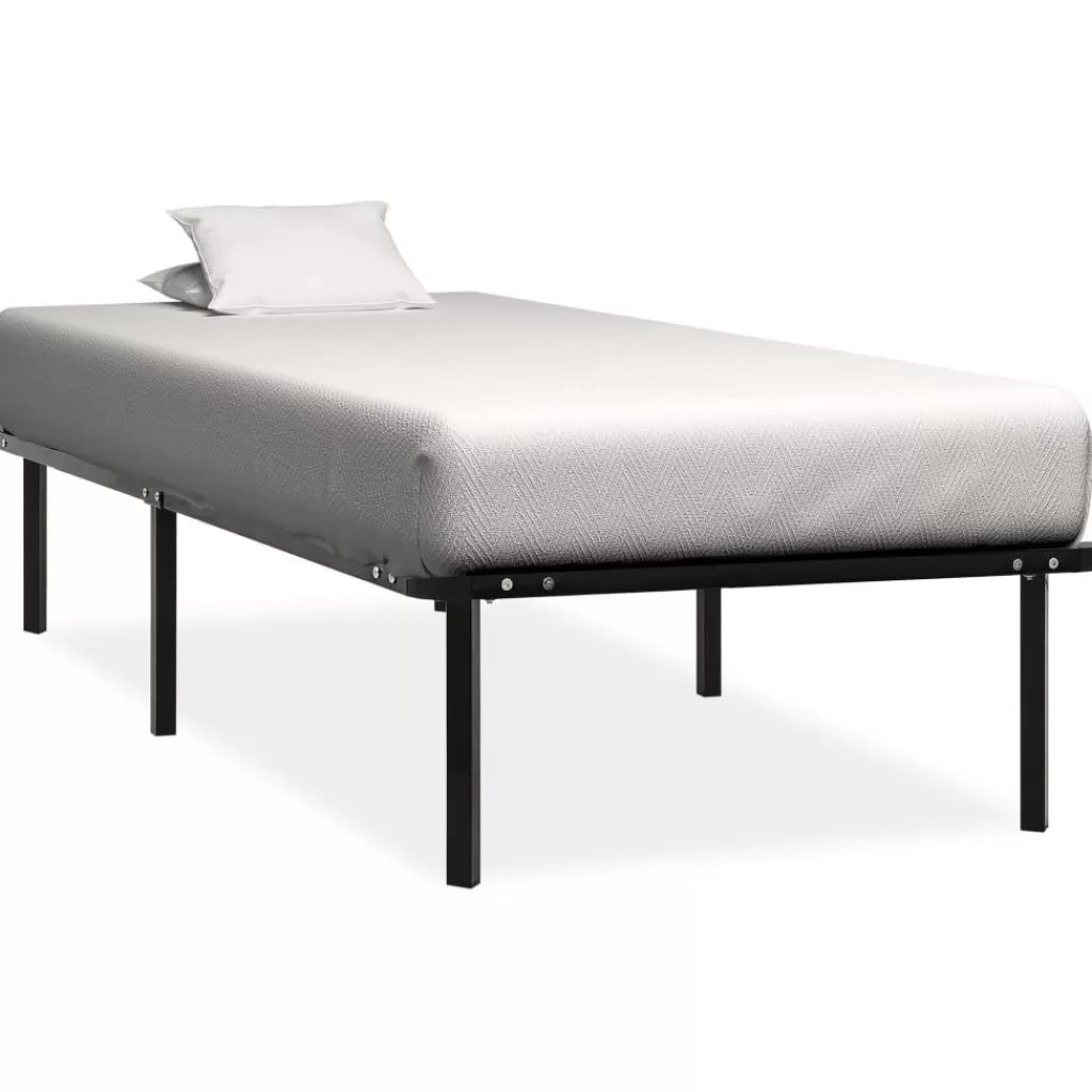 vidaXL Bedden & Accessoires> Bedframe Metaal Zwart 90X200 Cm