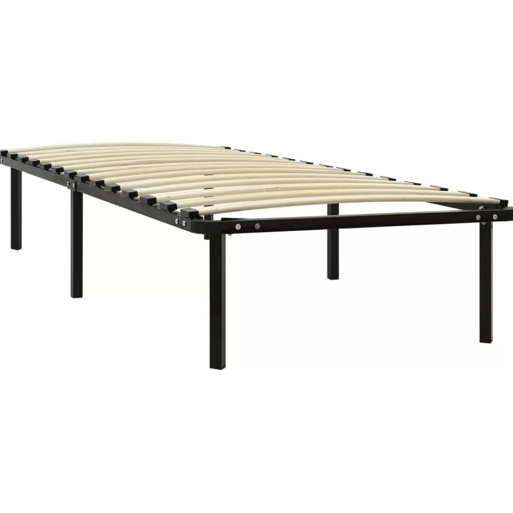 vidaXL Bedden & Accessoires> Bedframe Metaal Zwart 90X200 Cm