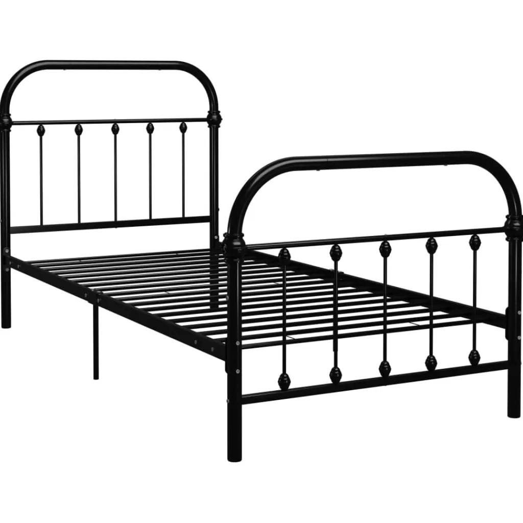 vidaXL Bedden & Accessoires> Bedframe Metaal Zwart 90X200 Cm