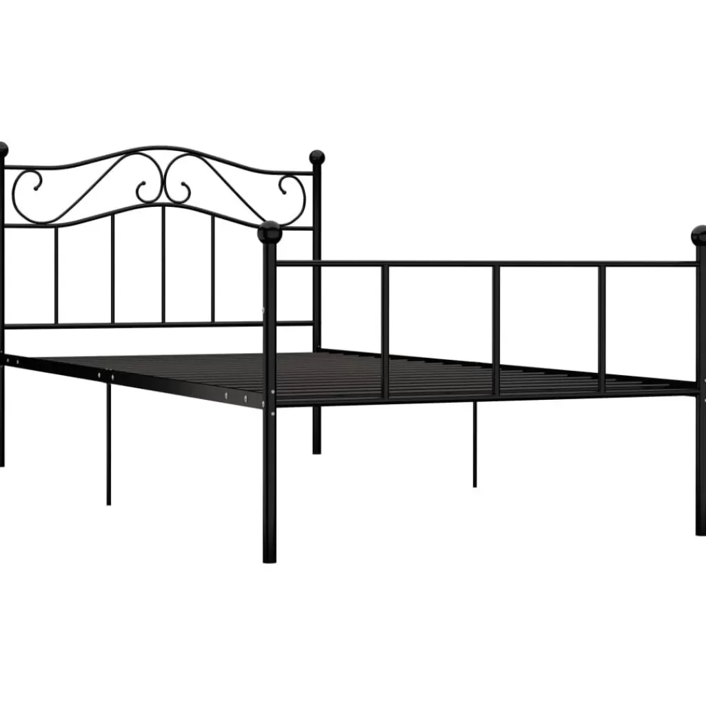 vidaXL Bedden & Accessoires> Bedframe Metaal Zwart 90X200 Cm