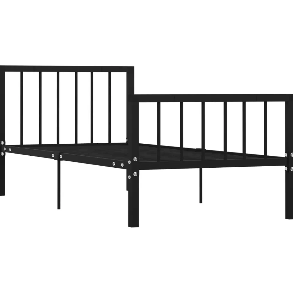 vidaXL Bedden & Accessoires> Bedframe Metaal Zwart 90X200 Cm