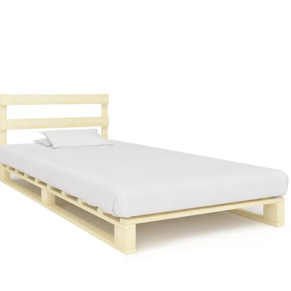 vidaXL Bedden & Accessoires> Bedframe Pallet Massief Grenenhout 90X200 Cm