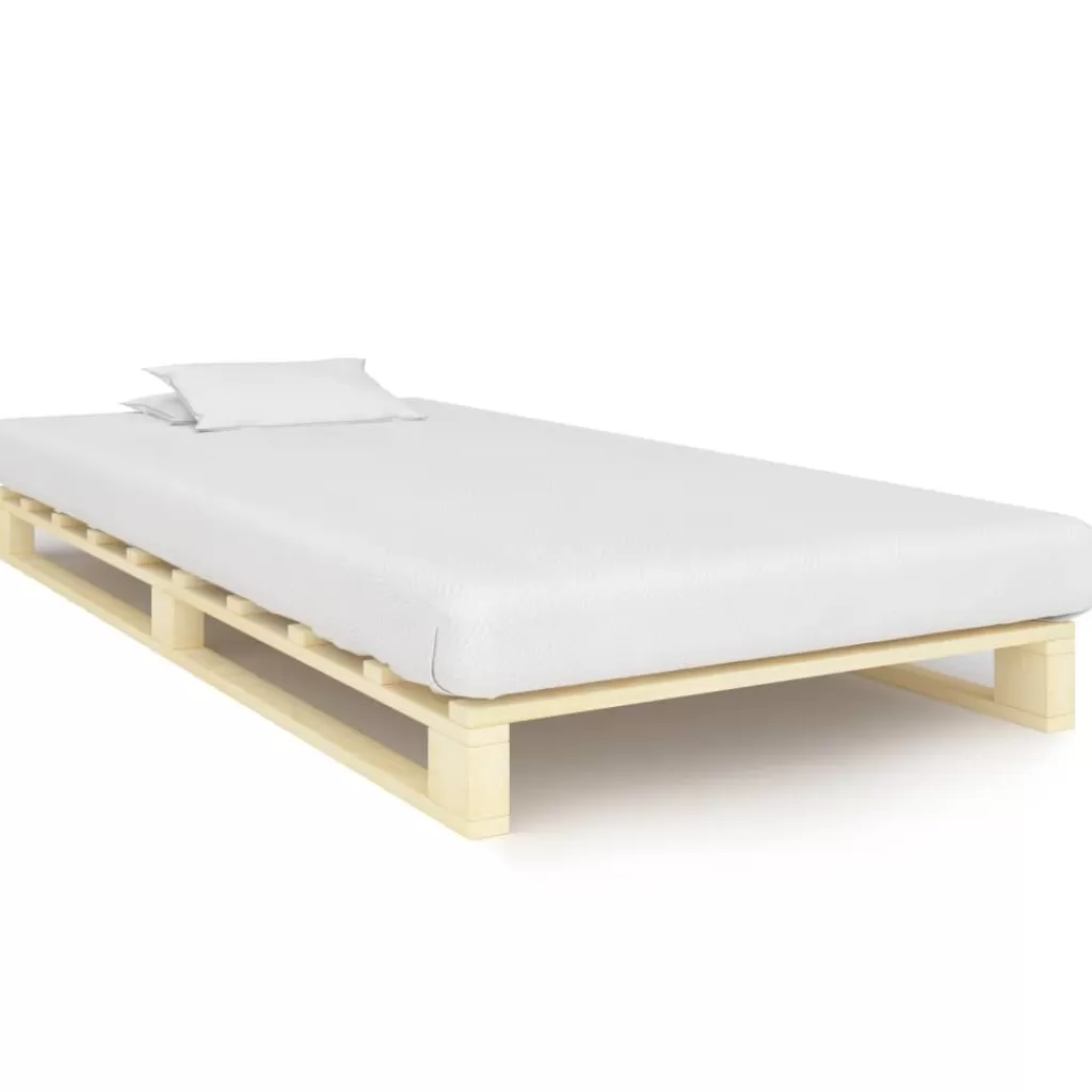 vidaXL Bedden & Accessoires> Bedframe Pallet Massief Grenenhout 90X200 Cm