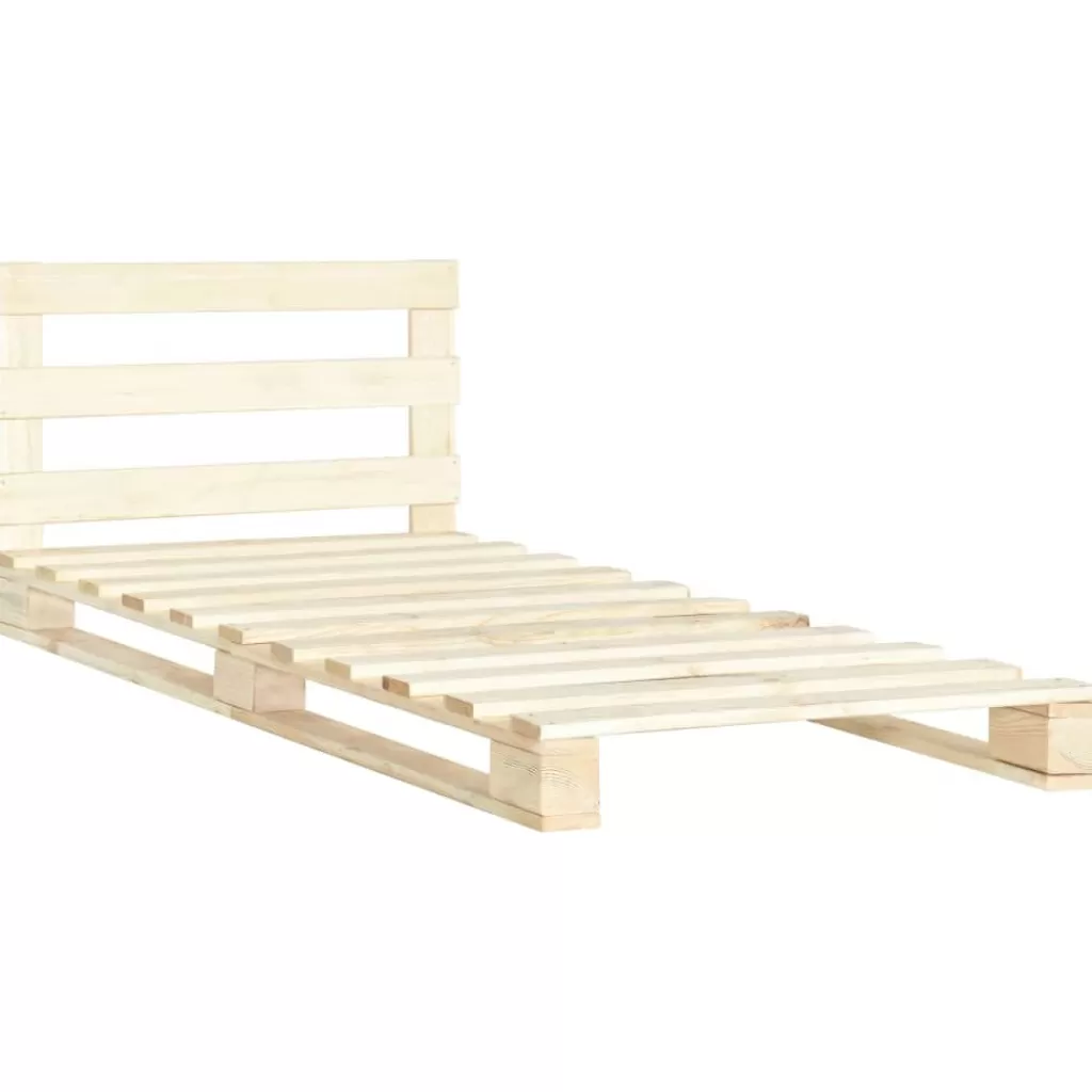 vidaXL Bedden & Accessoires> Bedframe Pallet Massief Grenenhout 90X200 Cm