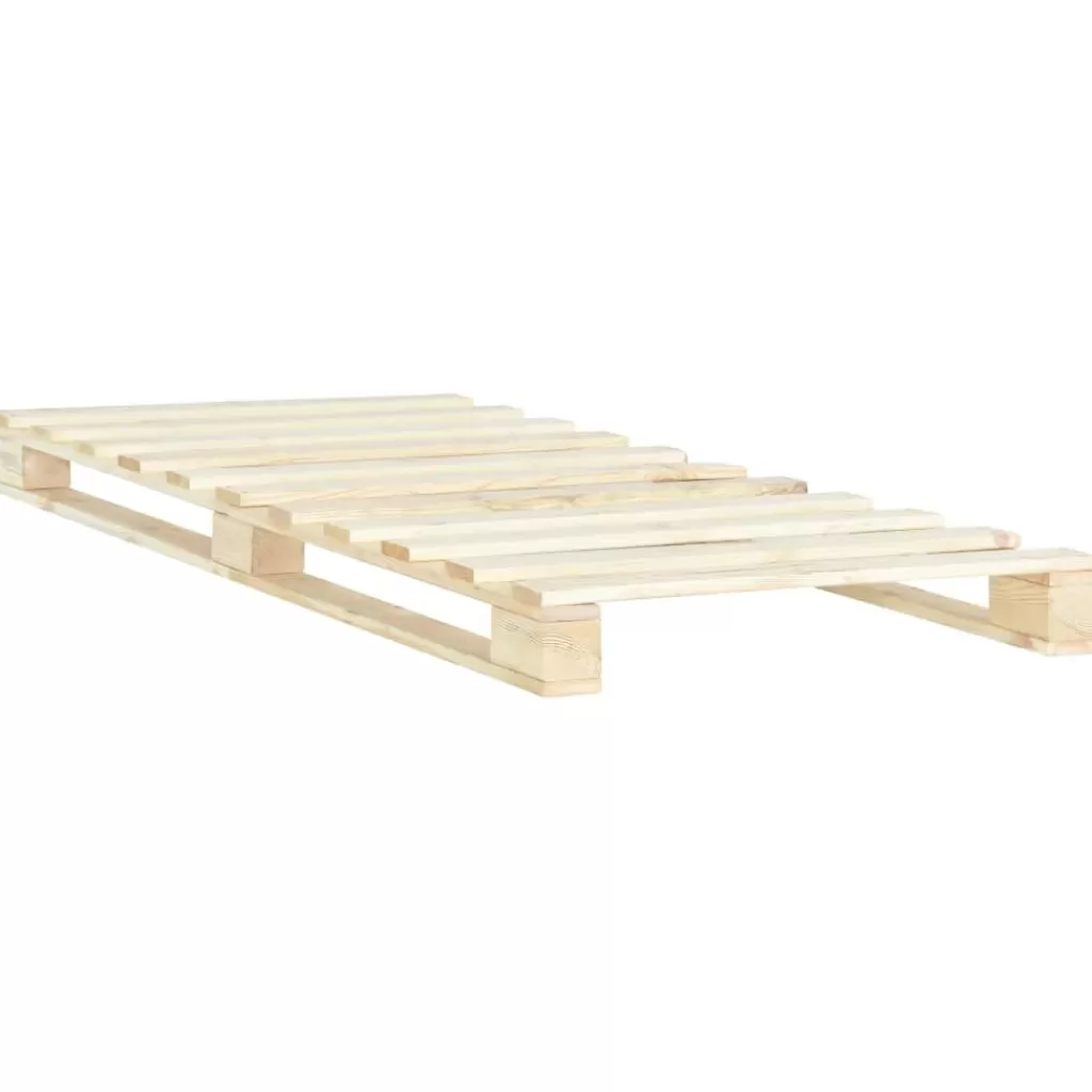 vidaXL Bedden & Accessoires> Bedframe Pallet Massief Grenenhout 90X200 Cm