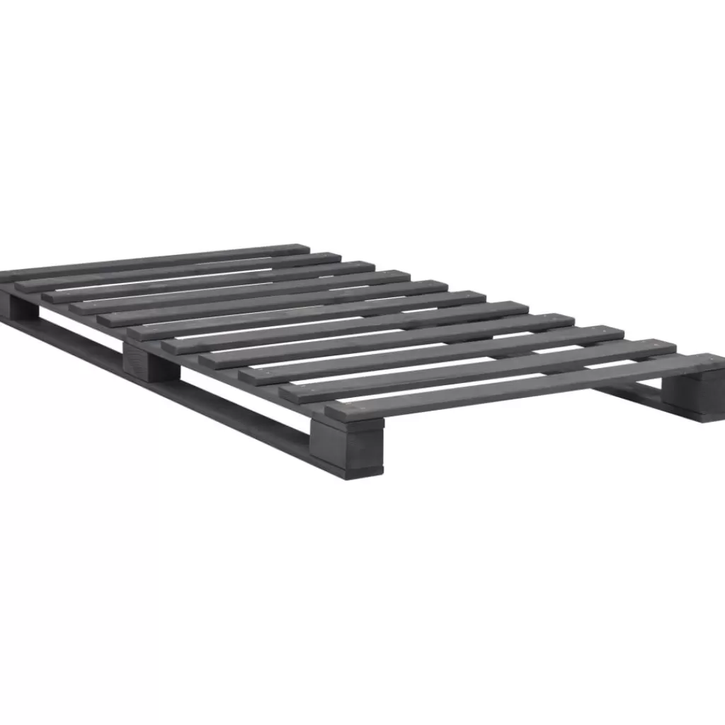 vidaXL Bedden & Accessoires> Bedframe Pallet Massief Grenenhout Grijs 90X200 Cm