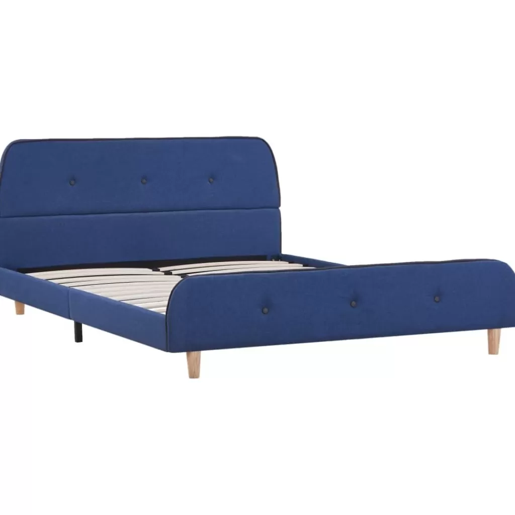 vidaXL Bedden & Accessoires> Bedframe Stof Blauw 140X200 Cm