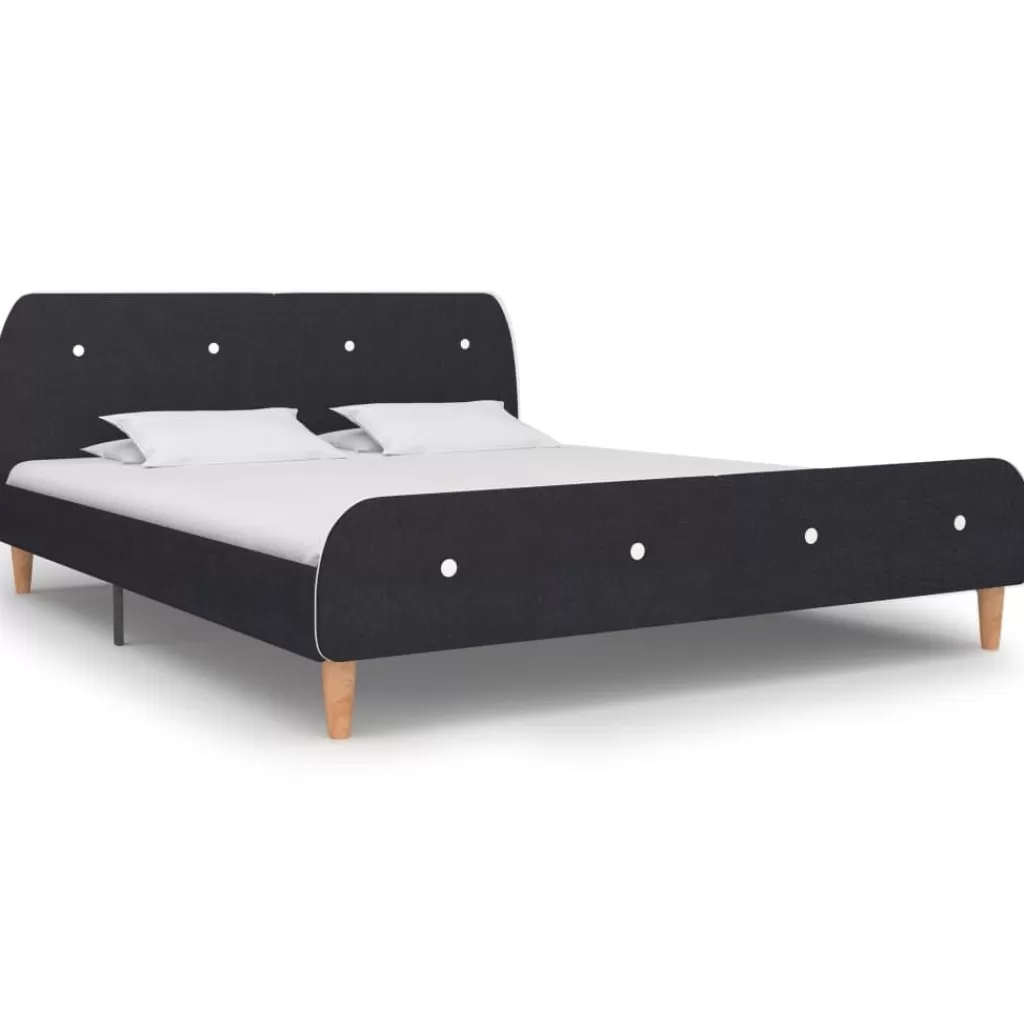 vidaXL Bedden & Accessoires> Bedframe Stof Donkergrijs 160X200 Cm