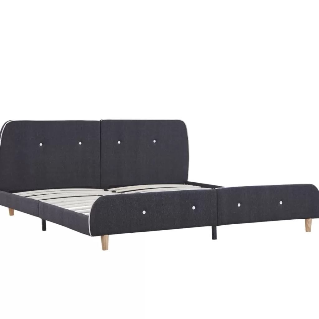 vidaXL Bedden & Accessoires> Bedframe Stof Donkergrijs 160X200 Cm