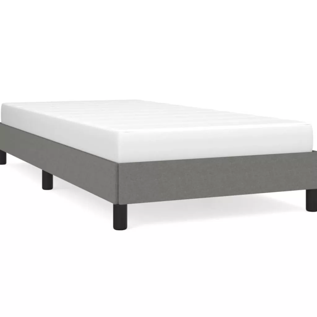 vidaXL Bedden & Accessoires> Bedframe Stof Donkergrijs 80X200 Cm