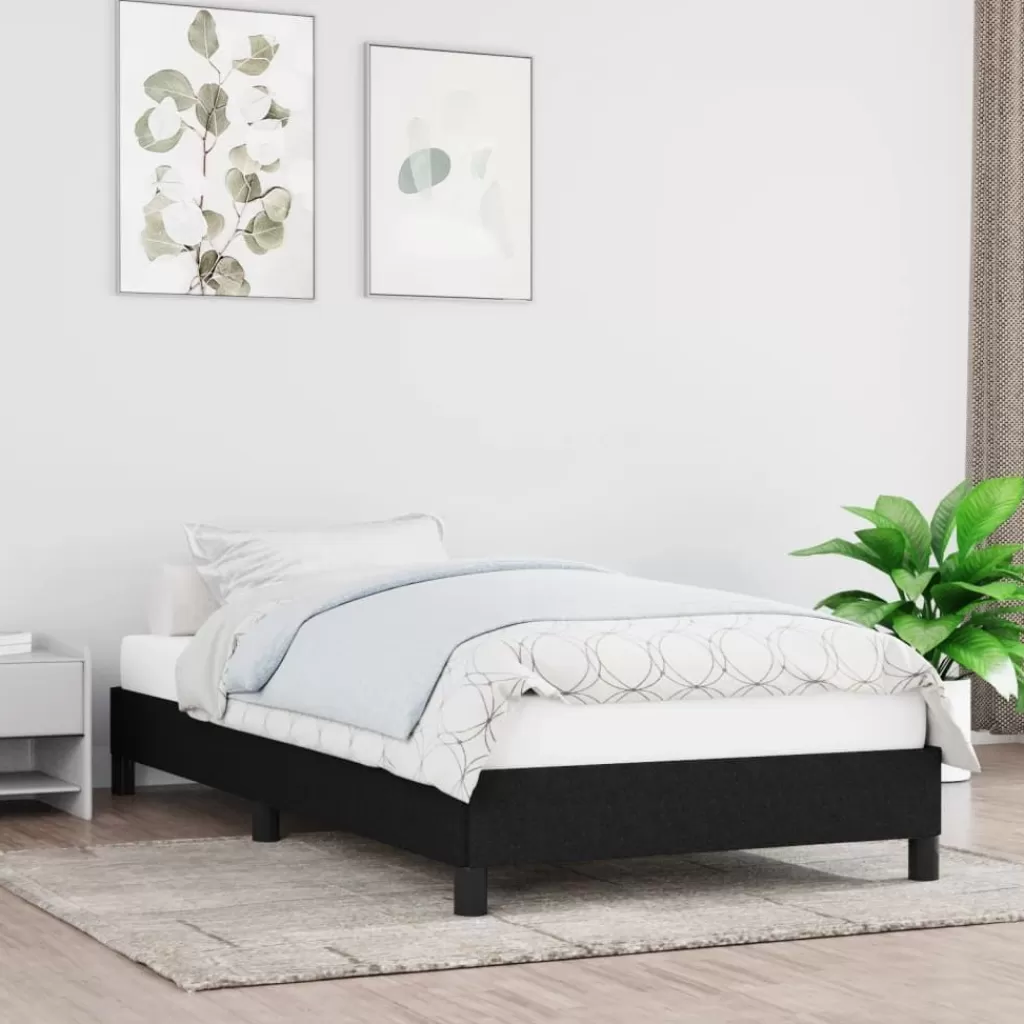 vidaXL Bedden & Accessoires> Bedframe Stof Zwart 80X200 Cm