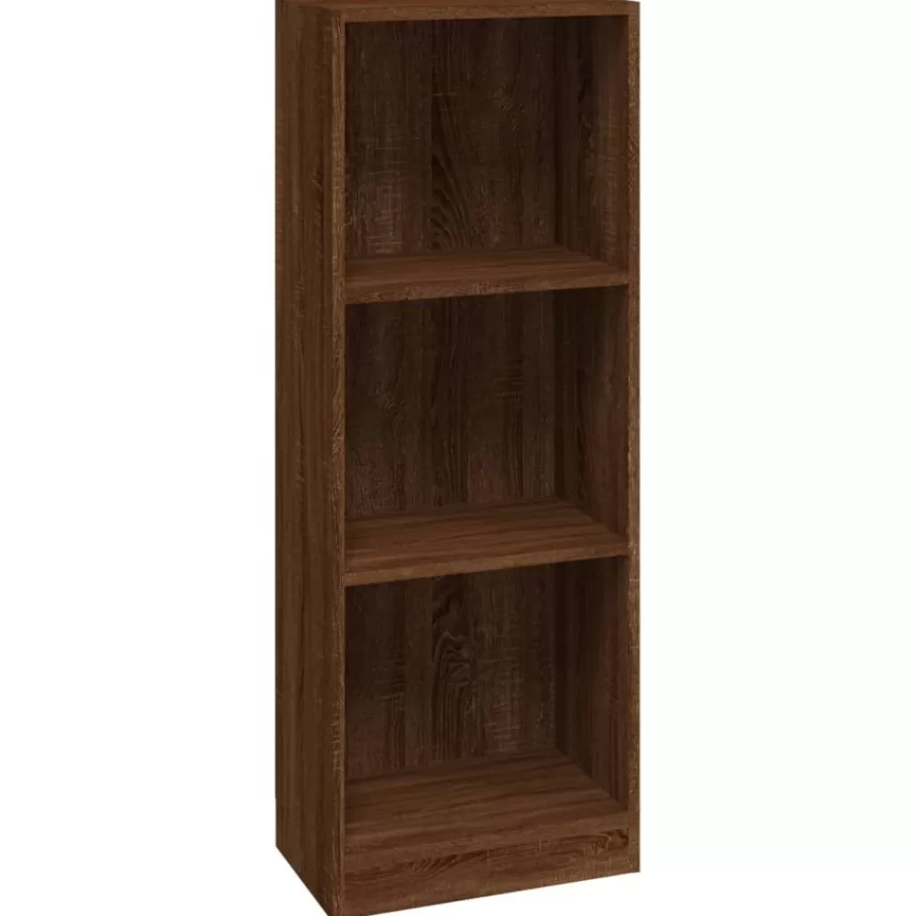 vidaXL Boekenkasten & Wandplanken> Boekenkast 40X24X109 Cm Bewerkt Hout Bruin Eikenkleur