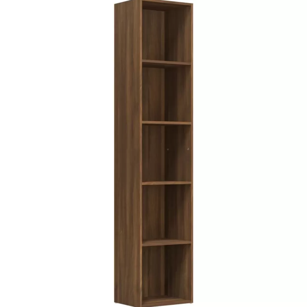 vidaXL Boekenkasten & Wandplanken> Boekenkast 40X30X189 Cm Bewerkt Hout Bruineikenkleurig