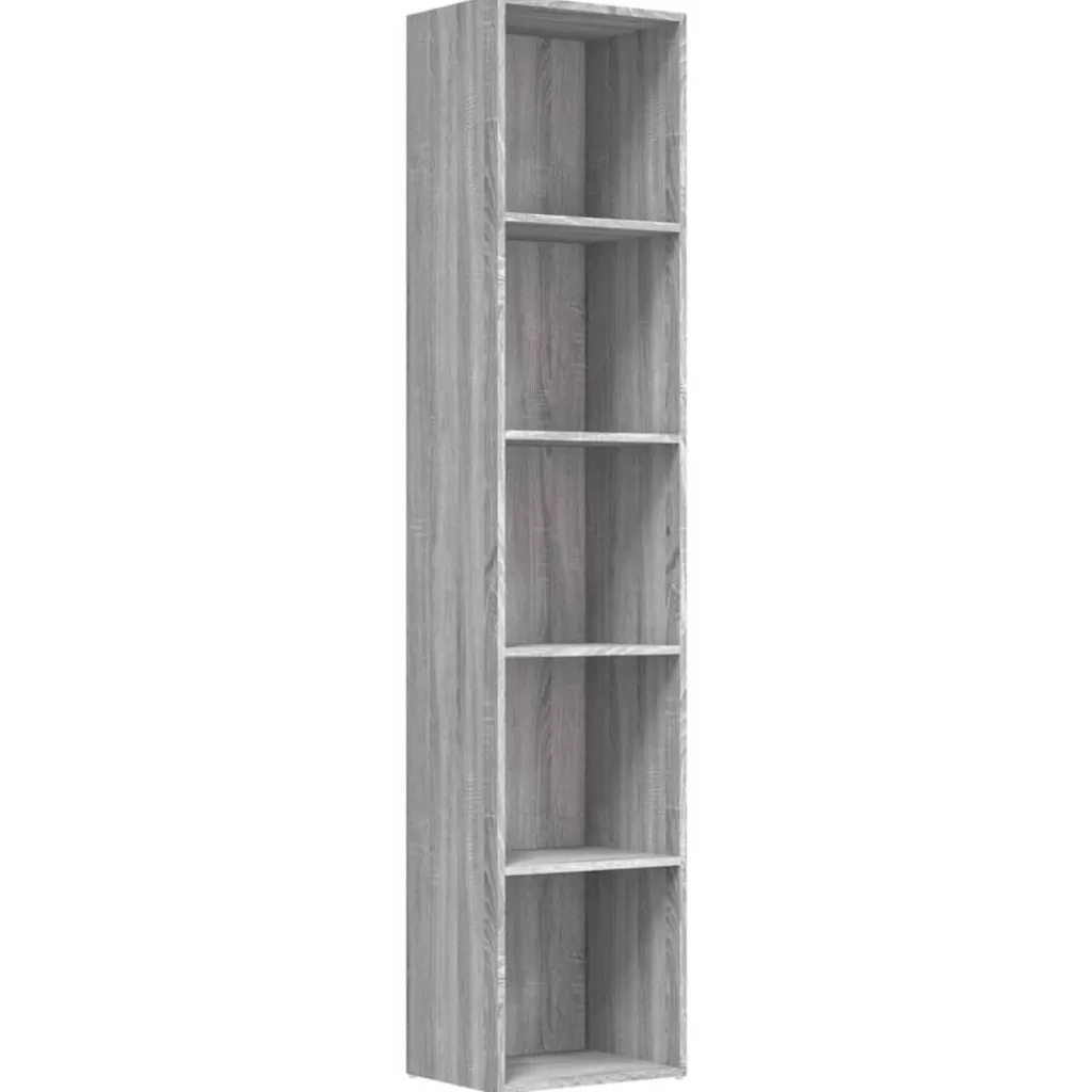 vidaXL Boekenkasten & Wandplanken> Boekenkast 40X30X189 Cm Bewerkt Hout Grijs Sonoma Eikenkleurig