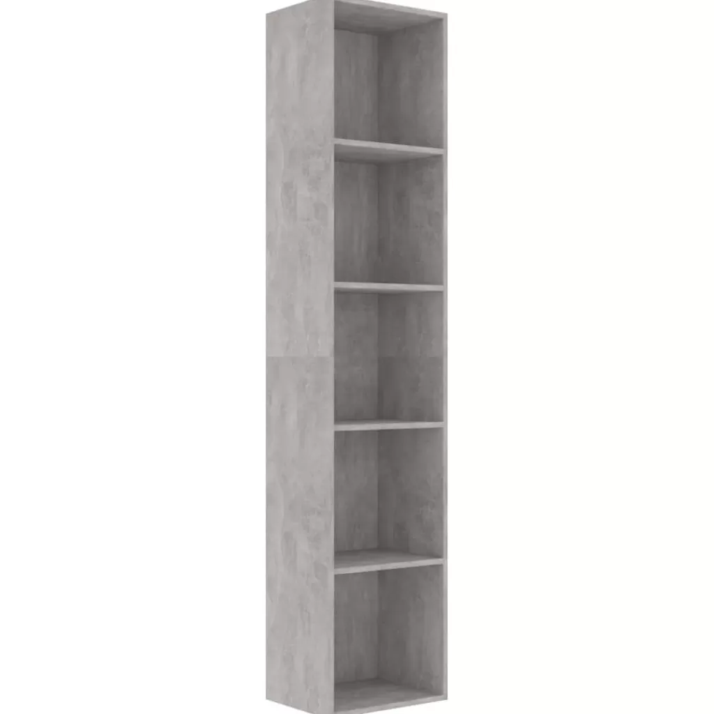 vidaXL Boekenkasten & Wandplanken> Boekenkast 40X30X189 Cm Spaanplaat Betongrijs