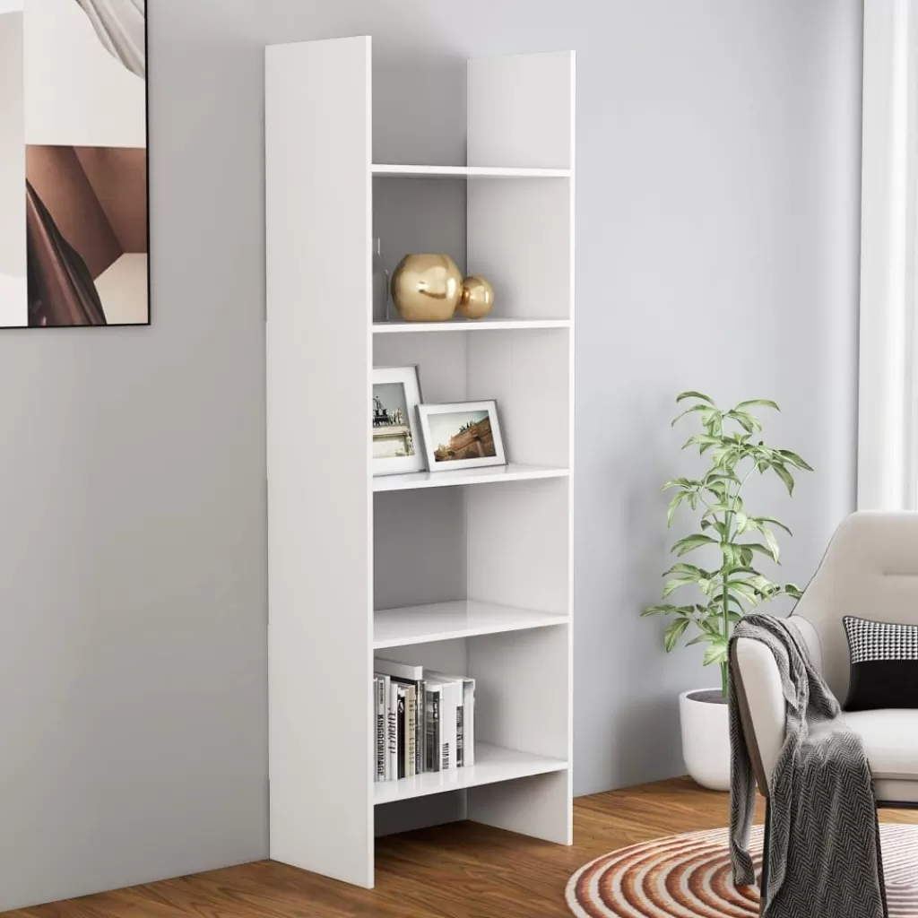 vidaXL Boekenkasten & Wandplanken> Boekenkast 60X35X180 Cm Spaanplaat Wit