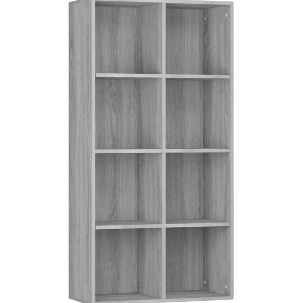 vidaXL Boekenkasten & Wandplanken> Boekenkast 66X30X130 Cm Bewerkt Hout Sonoma Grijs