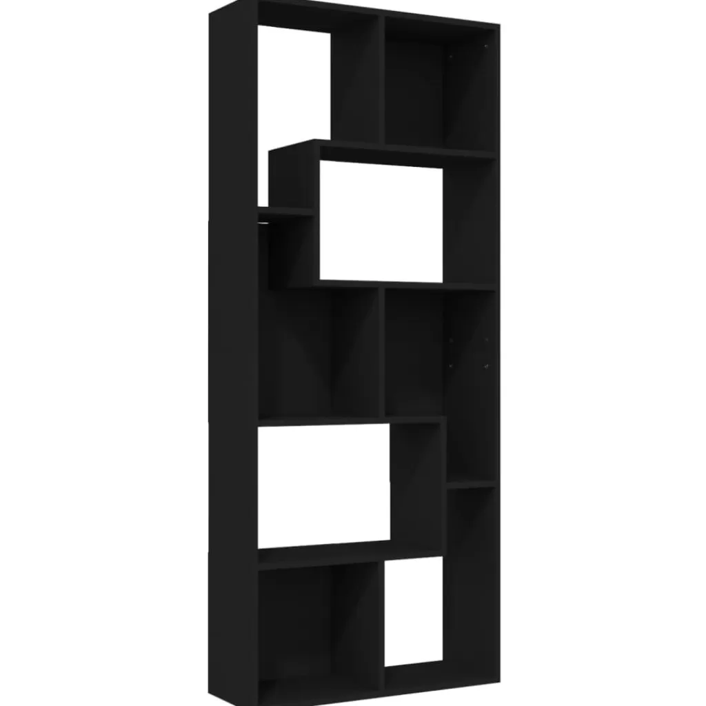 vidaXL Boekenkasten & Wandplanken> Boekenkast 67X24X161 Cm Spaanplaat Zwart