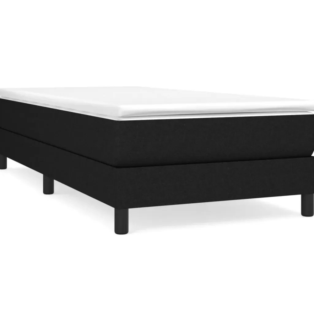 vidaXL Bedden & Accessoires> Boxspring Met Matras Stof Zwart 80X200 Cm