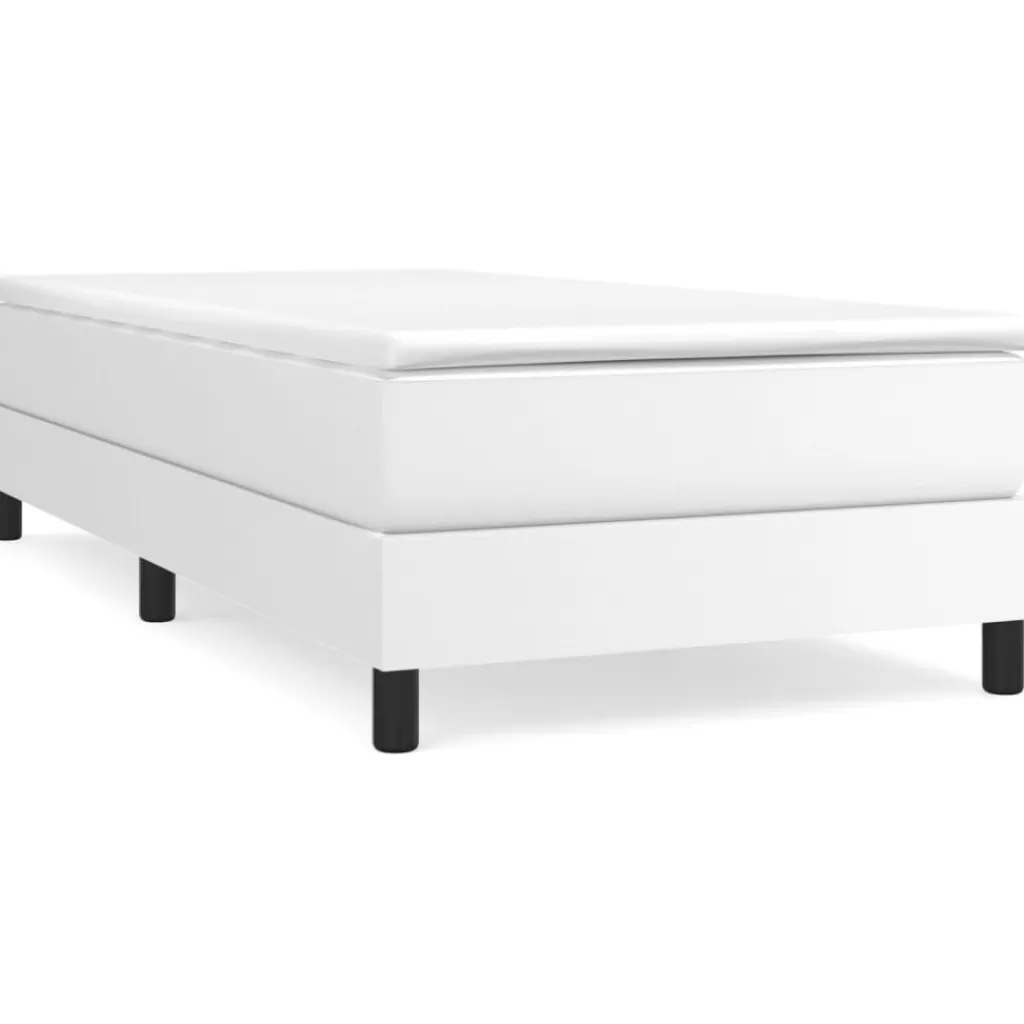 vidaXL Bedden & Accessoires> Boxspringframe Kunstleer Wit 80X200 Cm