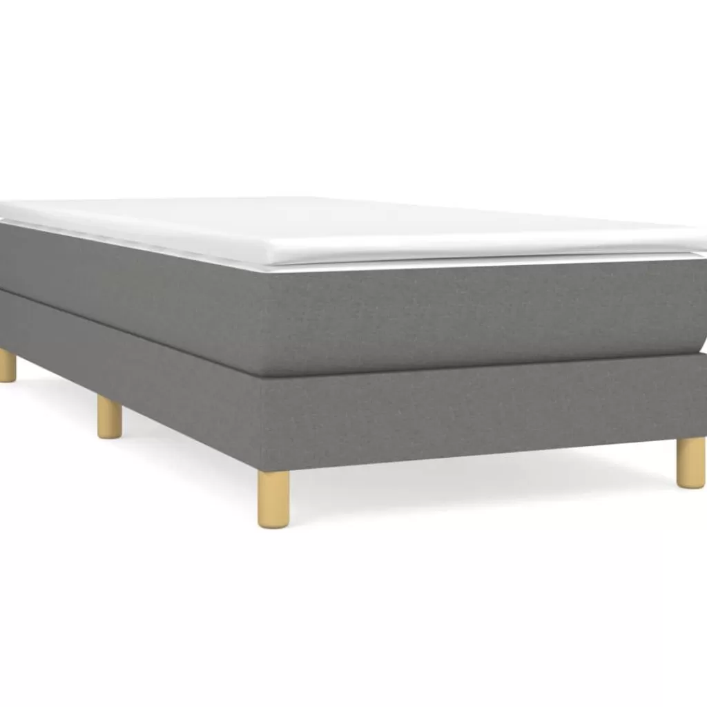 vidaXL Bedden & Accessoires> Boxspringframe Stof Donkergrijs 80X200 Cm