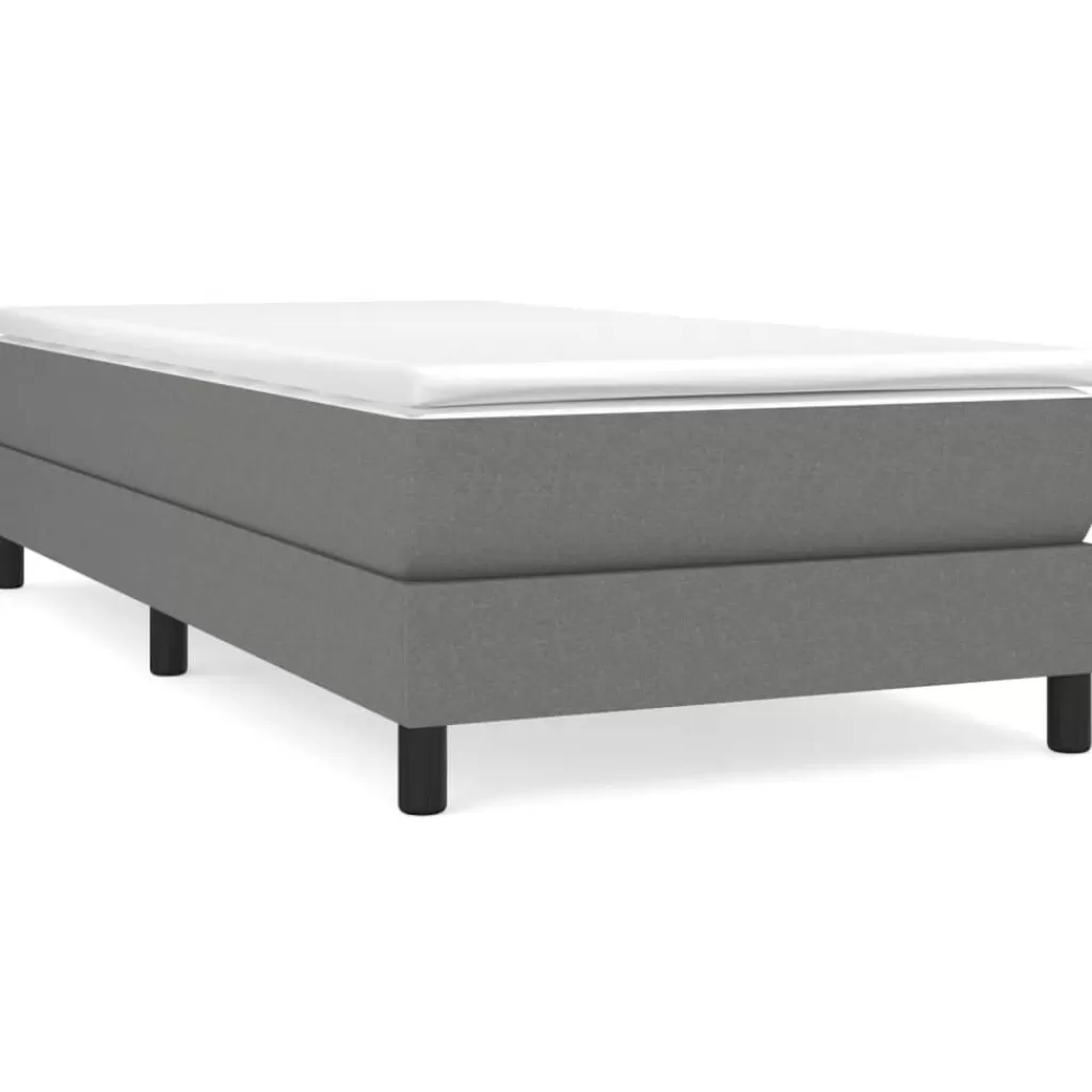 vidaXL Bedden & Accessoires> Boxspringframe Stof Donkergrijs 80X200 Cm