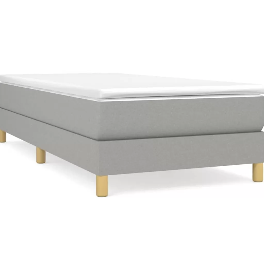 vidaXL Bedden & Accessoires> Boxspringframe Stof Lichtgrijs 80X200 Cm